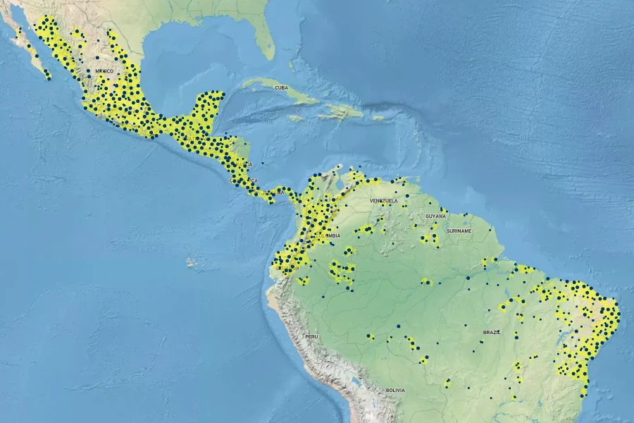 Capsicum annuum Native Range