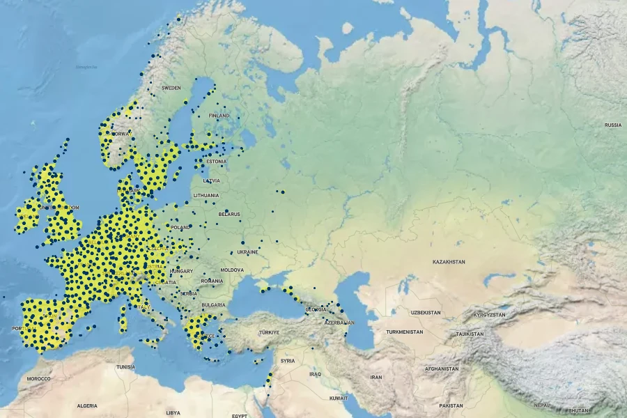 Cardamine hirsuta Native Range