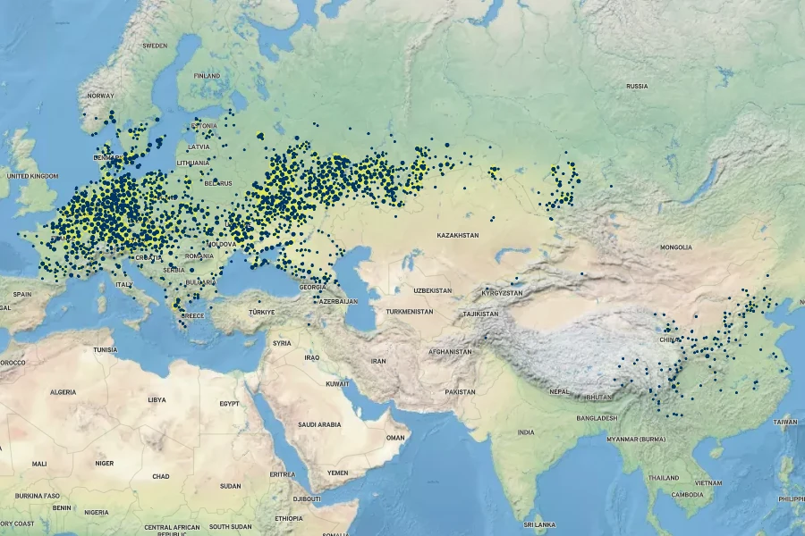 Carduus acanthoides Native Range