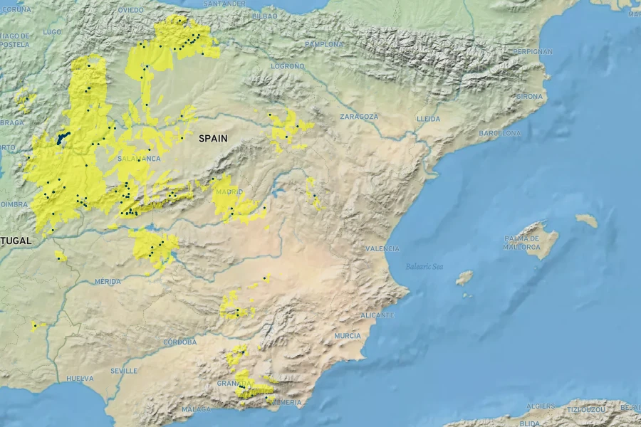 Carduus platypus Native Range
