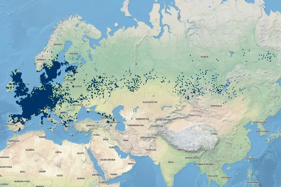 Carex caryophyllea Native Range