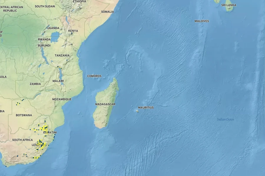 Carex cognata Native Range