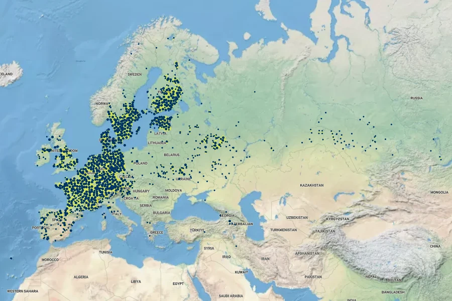 Carex elata Native Range