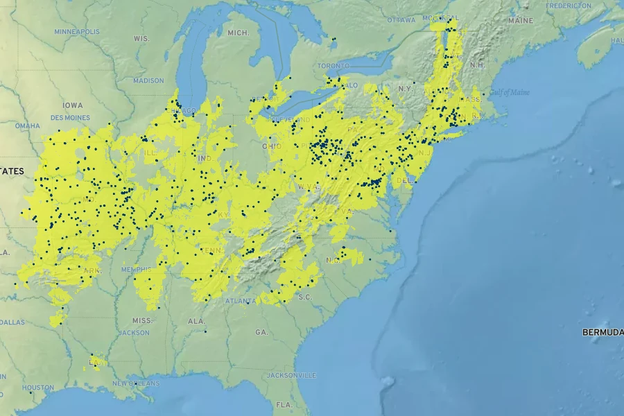 Carex hirsutella Native Range