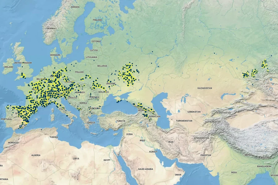 Carex humilis Native Range