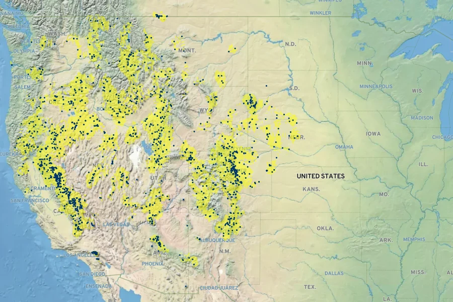 Carex nebrascensis Native Range