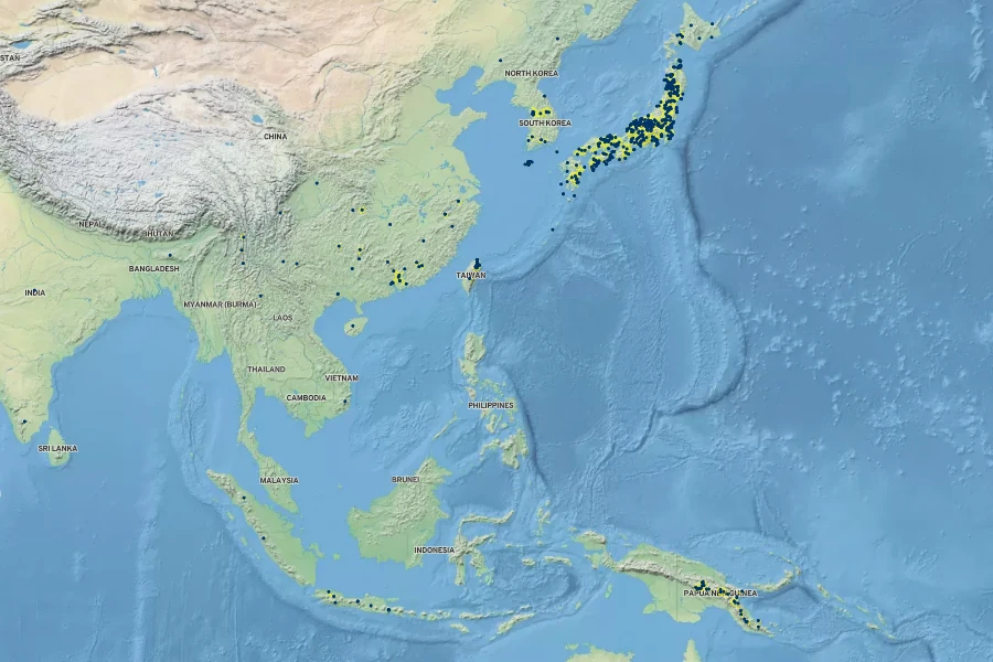 Carex phacota Native Range