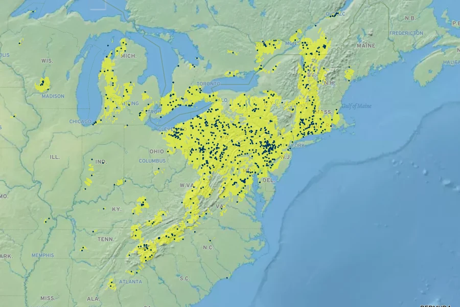Carex prasina Native Range