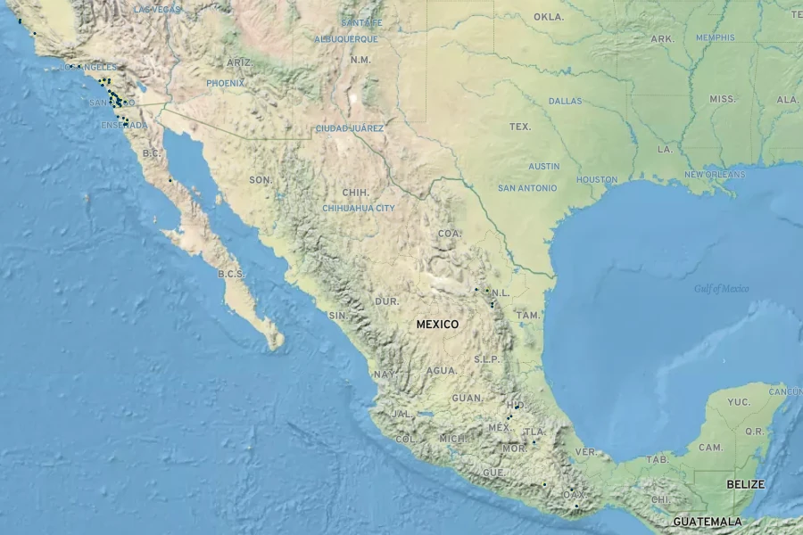 Carex spissa Native Range