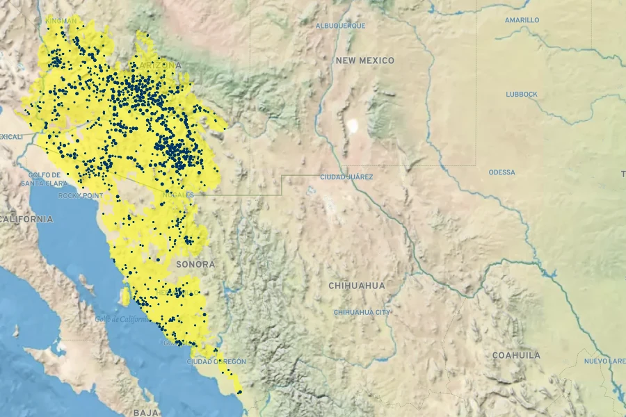 Carnegiea gigantea Native Range