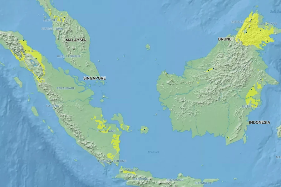 Cassia nodosa Native Range