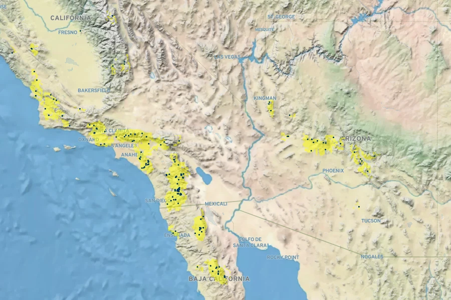 Castilleja affinis Native Range