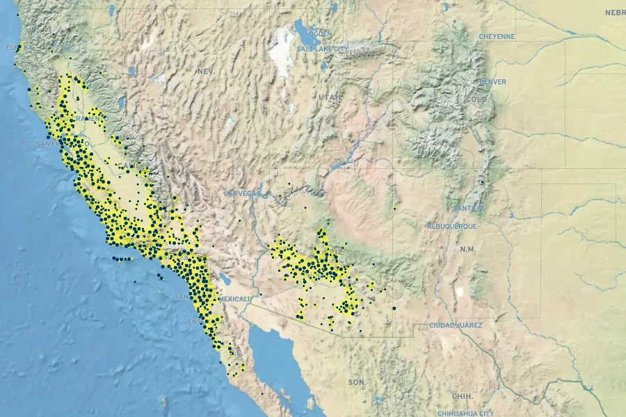 Castilleja exserta Native Range