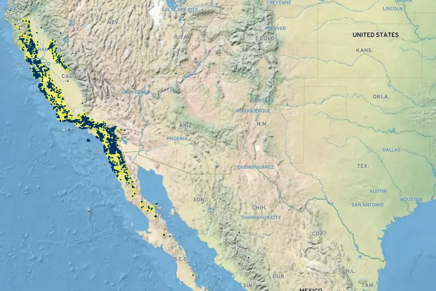 Castilleja foliolosa Native Range