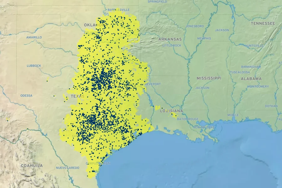 Castilleja indivisa Native Range
