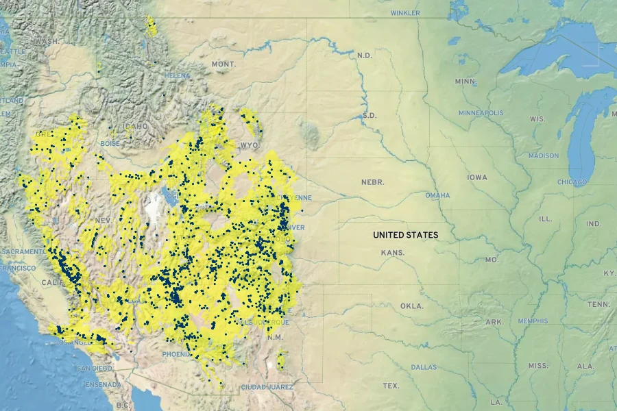 Castilleja linariifolia Native Range