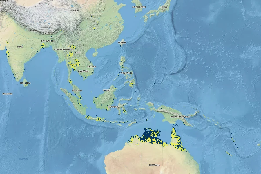Causonis trifolia Native Range