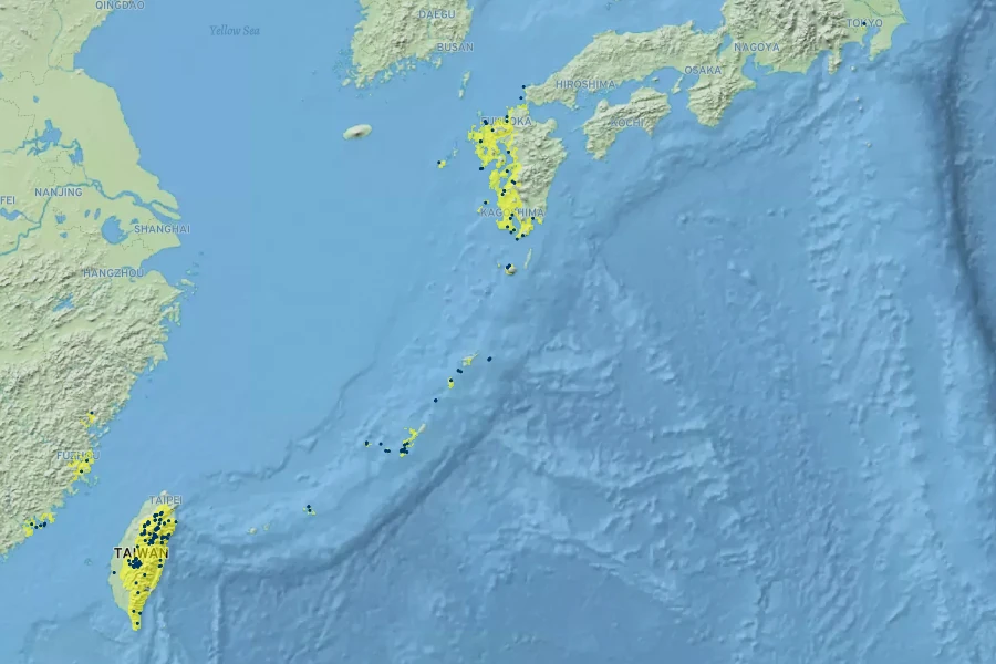 Celastrus punctatus Native Range