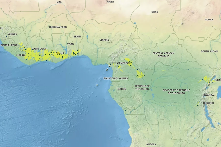 Celtis adolfi-friderici Native Range