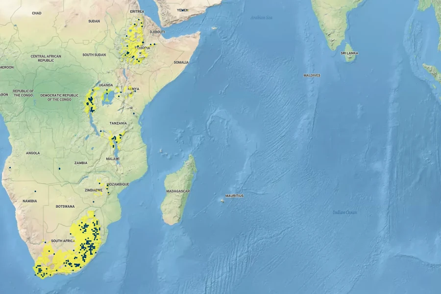 Cenchrus geniculatus Native Range