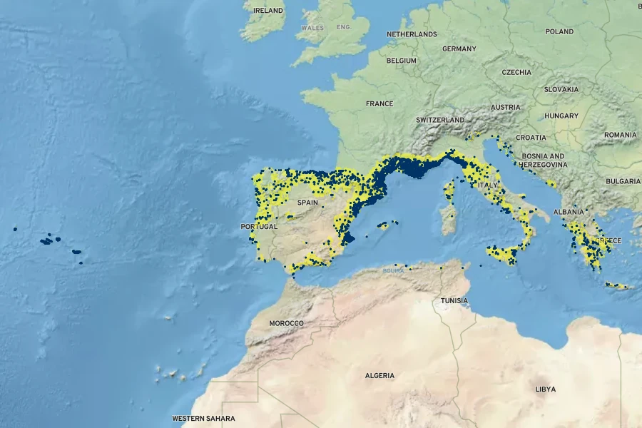 Centranthus ruber Native Range