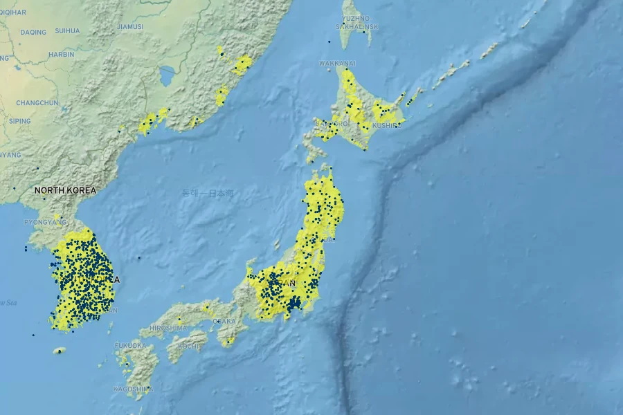 Cephalanthera longibracteata Native Range