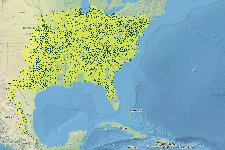 Cercis canadensis Native Range