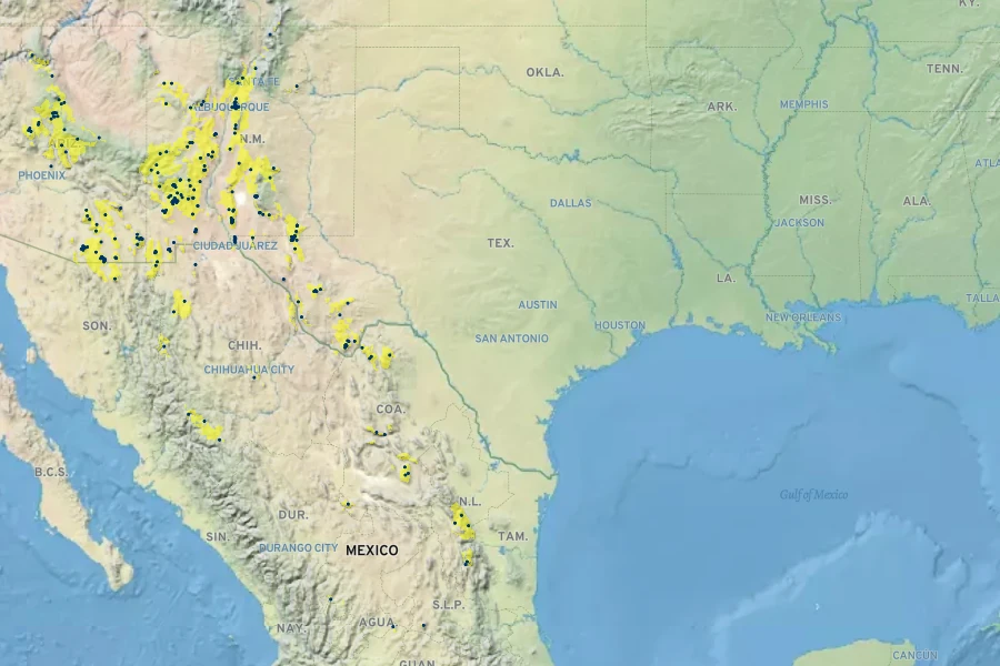 Cercocarpus breviflorus Native Range