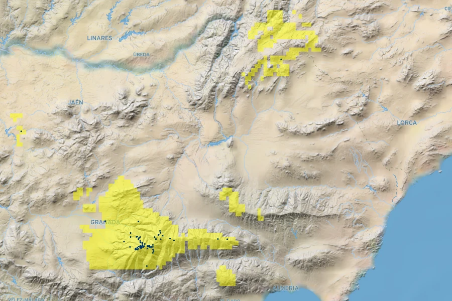 Chaenorhinum glareosum Native Range