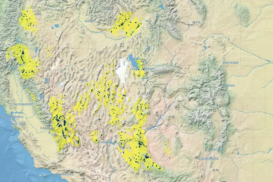 Chamaebatiaria millefolium Native Range