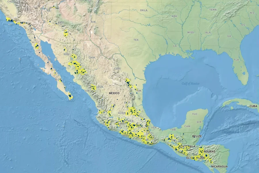 Christella puberula Native Range