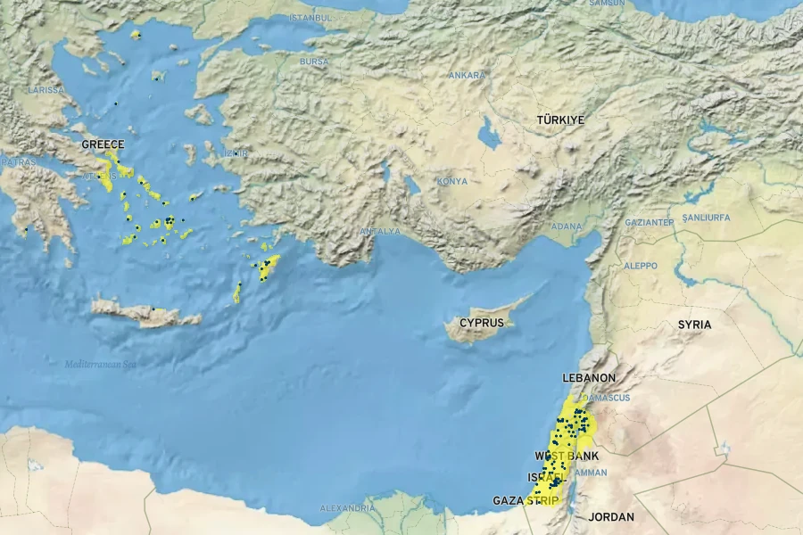 Chrysanthemum segetum Native Range