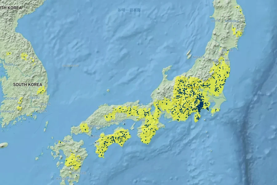 Chrysosplenium macrostemon Native Range