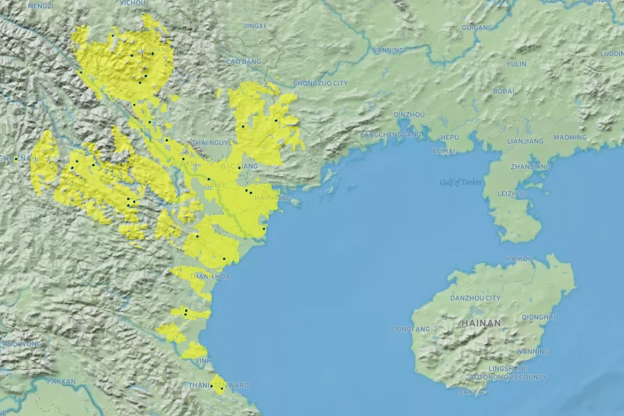 Citrus reticulata Native Range