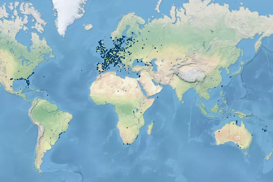 Cladium mariscus Native Range