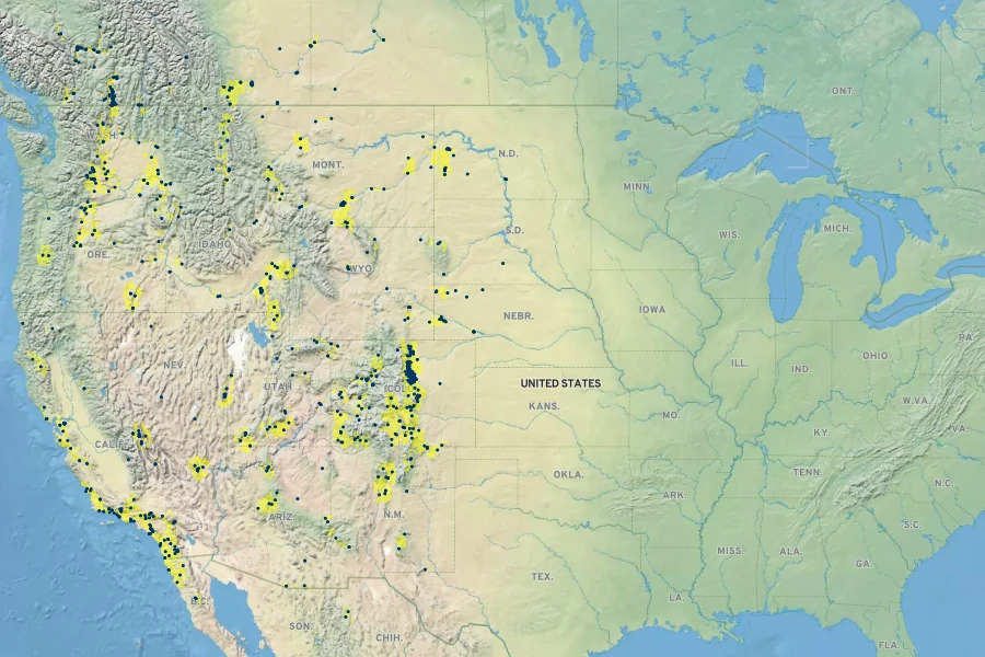 Clematis ligusticifolia Native Range