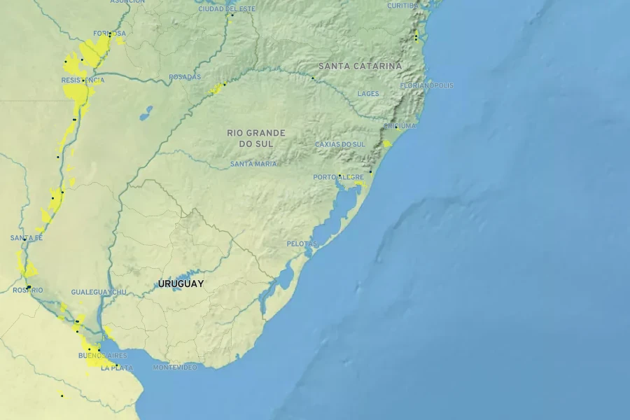 Cleome houtteana Native Range