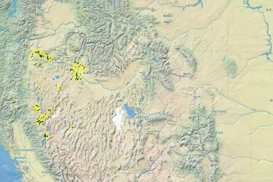 Cleomella platycarpa Native Range