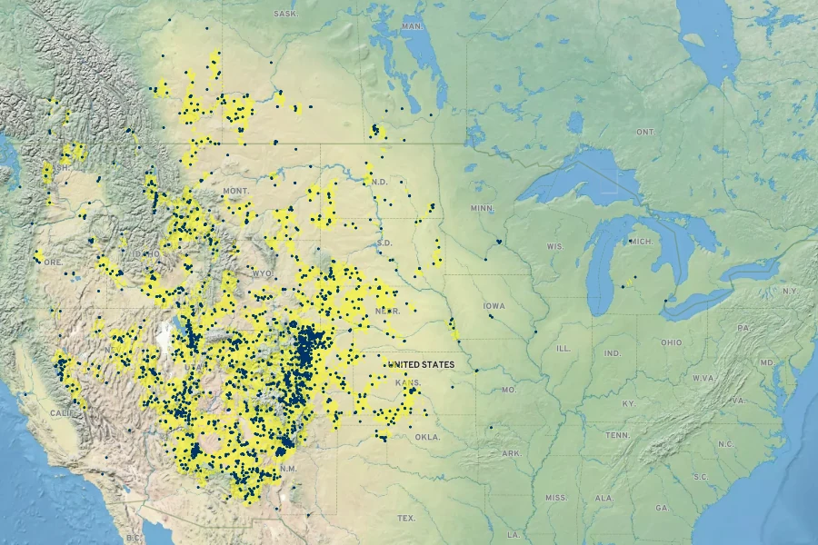 Cleomella serrulata Native Range