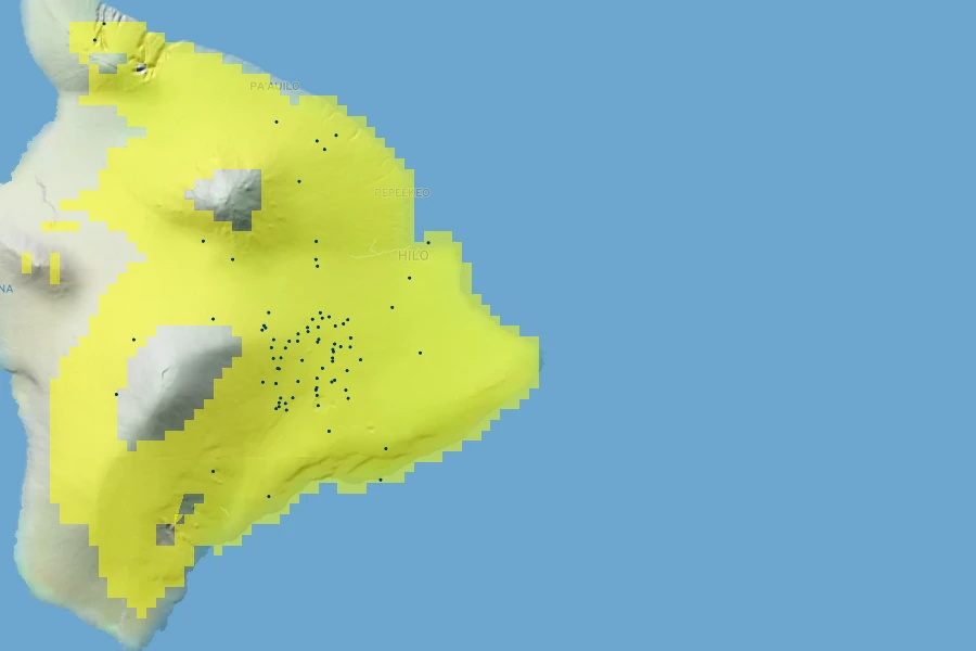 Clermontia parviflora Native Range