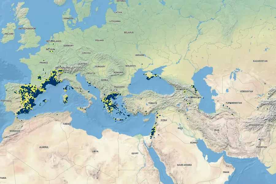 Clypeola jonthlaspi Native Range