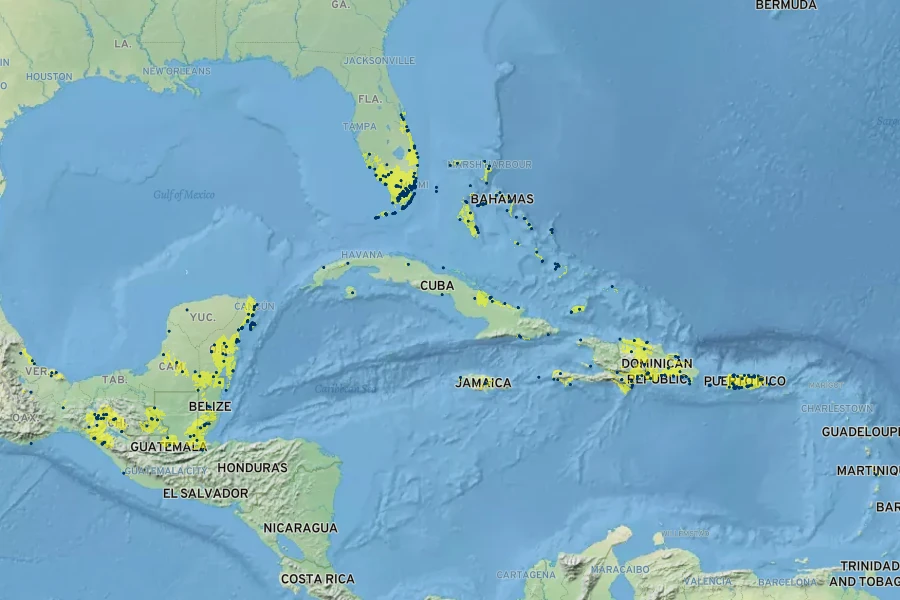 Coccoloba diversifolia Native Range