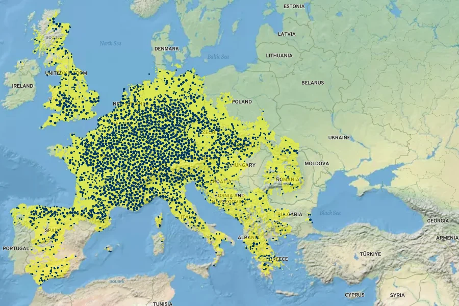 Colchicum autumnale Native Range