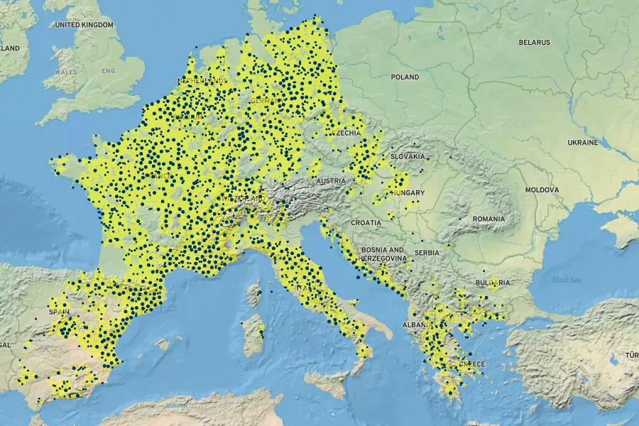 Colutea arborescens Native Range