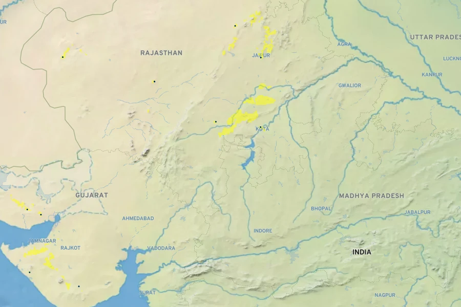 Commiphora wightii Native Range