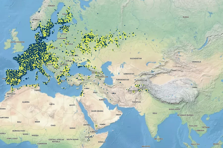 Conium maculatum Native Range