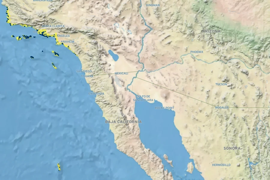 Coreopsis gigantea Native Range