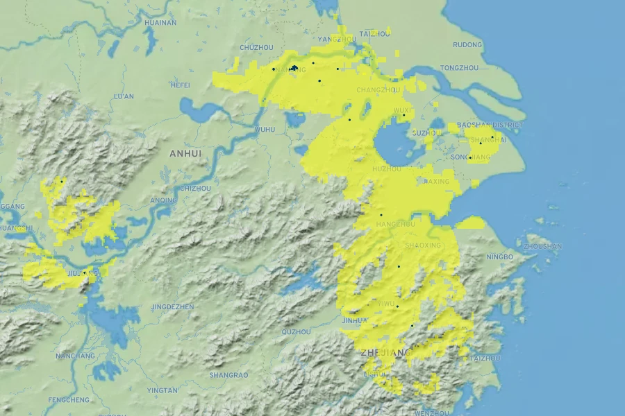 Corydalis yanhusuo Native Range