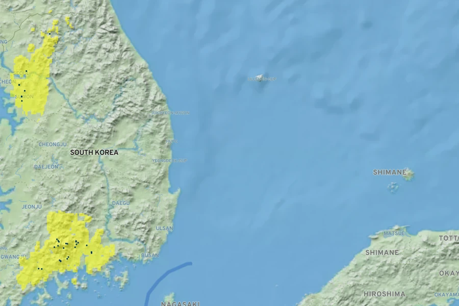 Corylopsis coreana Native Range