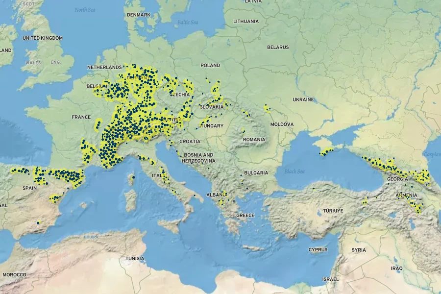 Cotoneaster integerrimus Native Range